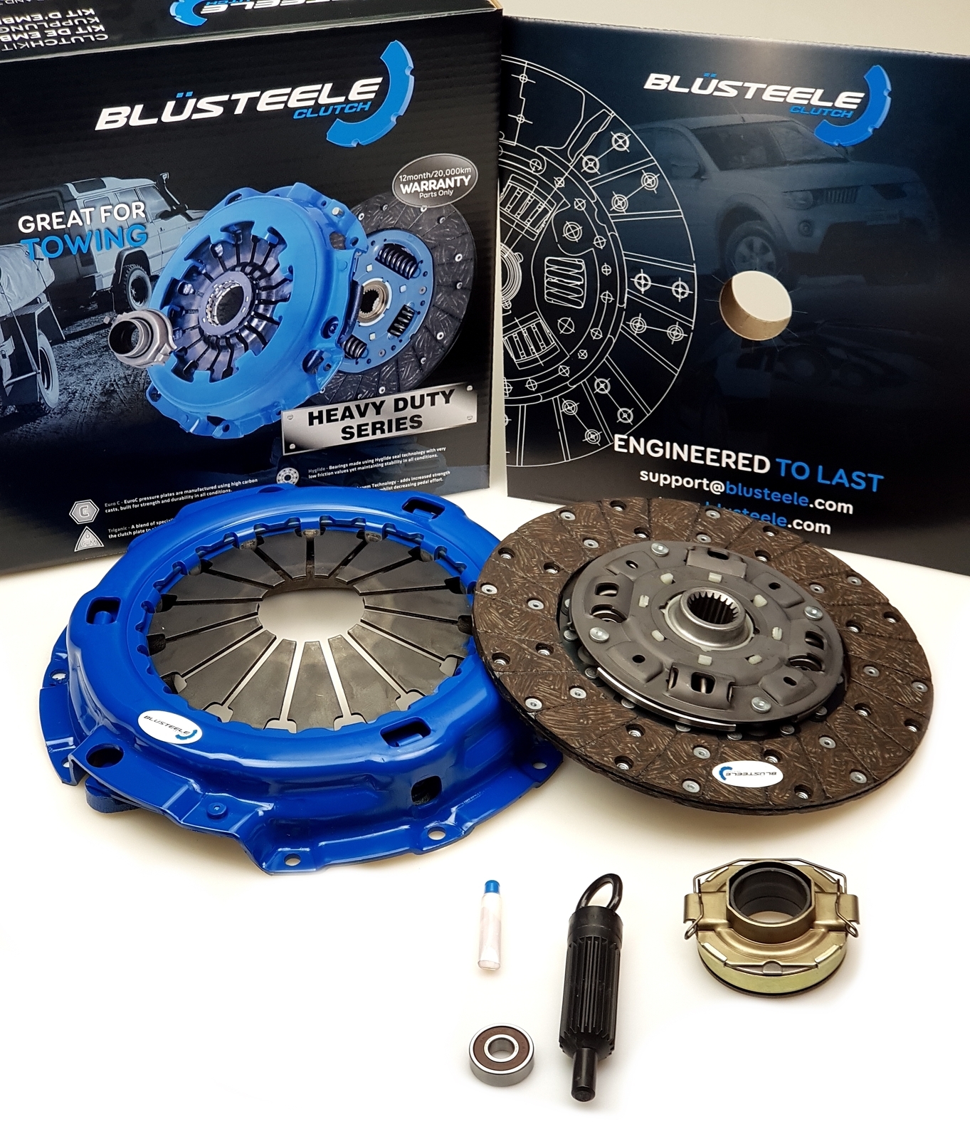Blusteele Heavy Duty Clutch Kit For Mitsubishi Triton MN 2.5 TDI 4D56T 9/09-ON