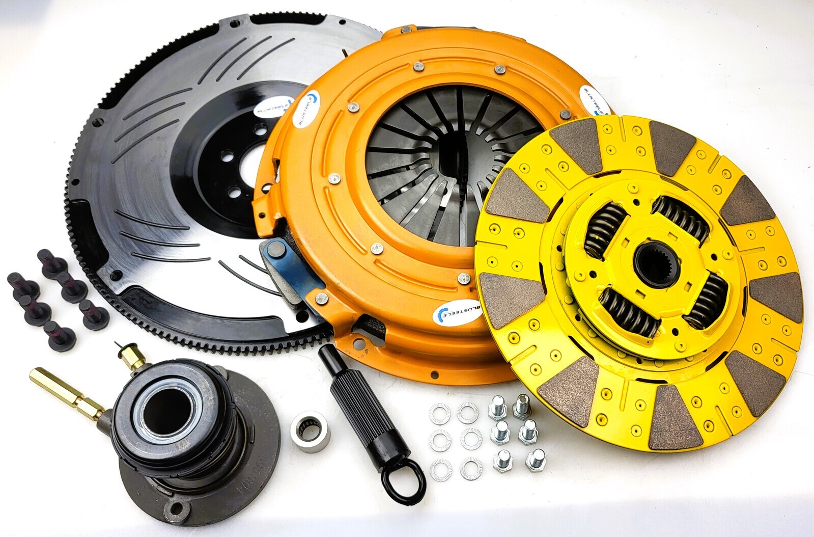 Heavy Duty Cushion Clutch Kit Inc. Grooved Flywheel For Commodore VT VX VY VZ LS1 V8