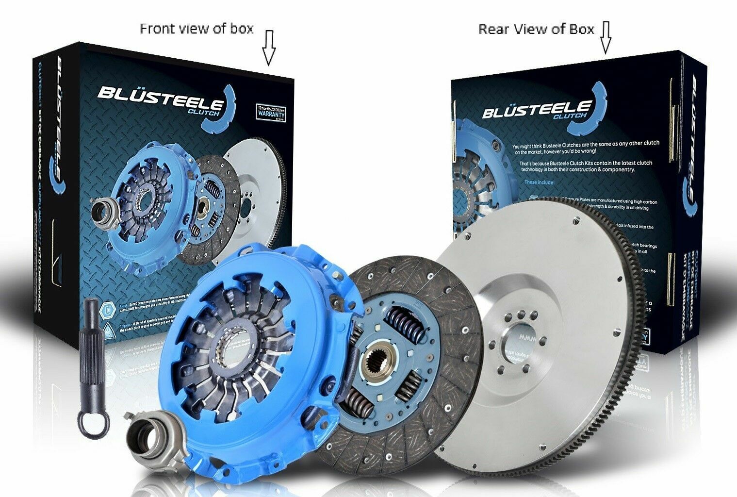 Blusteele Heavy Duty Clutch Kit For Holden Jackaroo U8 4JX1 3.0 Tdi New Flywheel